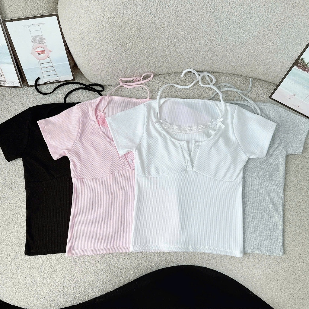 [ Video sp thực tế ] Áo thun áo phông nữ croptop babytee dễ thương A51148