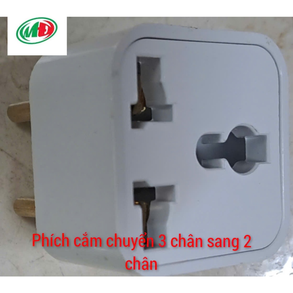 Phích cắm chuyển đổi OMINSU chuyển 3 chân sang 2 chân, 10A -25V
