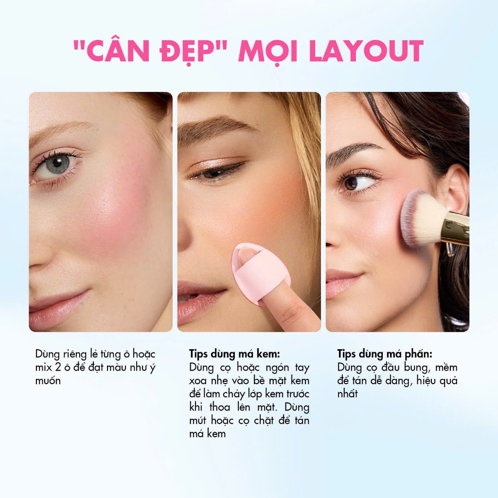 Bảng má hồng kết hợp dạng kem và phấn Catrice Blush Affair Cream & Powder Palette 6g