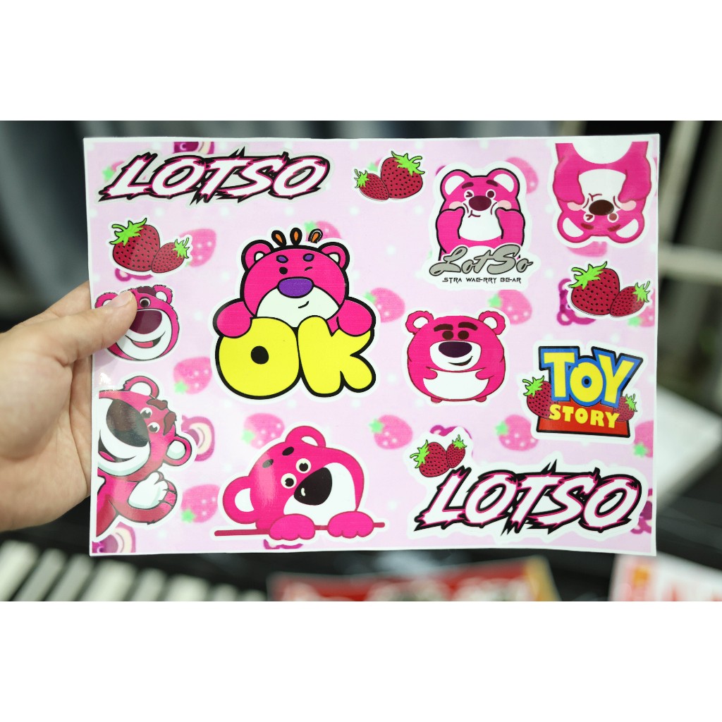 Tem Sticker dán Gấu Dâu MS03 | Shopee Việt Nam