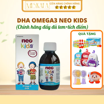 DHA cho bé Neo kids omega 3 DHA cho trẻ sơ sinh, Vitamin D3, A, E giúp phát triển trí não, thị lực