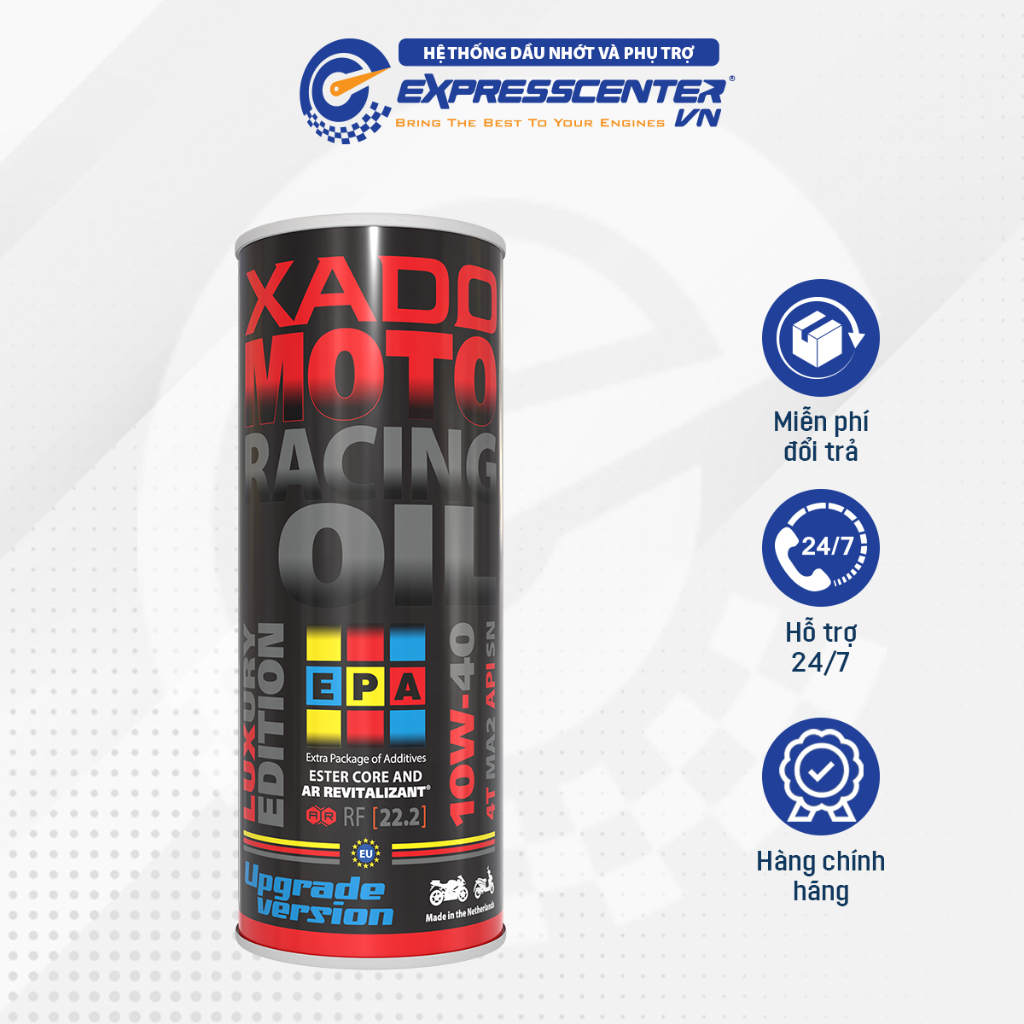 Dầu Nhớt Xe Moto Xado Racing 22.2 Upgrade Version 2025 10w40 1L