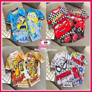 Đồ bộ thun lạnh bé trai - Họa tiết hoạt hình người nhện, tung tung tung sahur Ann's Kids cho bé 10 đến 43kg
