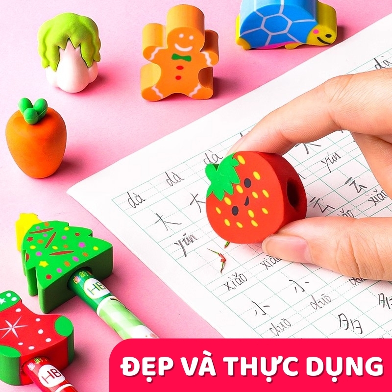 Bút Chì Hoạt Hình Có Tẩy - Bút Chì Gỗ Chất Lượng Cao, Ruột Chì Bền Chắc, Nét Rõ Ràng, Mẫu Mã Đa Dạng