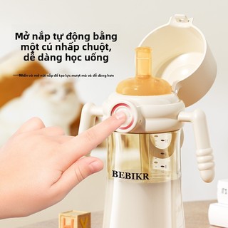 Youkebei Bình sữa PPSU, cốc học uống có nắp lật, cốc hút cho bé từ 1-3 tuổi, cốc uống nước cho trẻ em