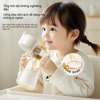 Youkebei Bình sữa PPSU, cốc học uống có nắp lật, cốc hút cho bé từ 1-3 tuổi, cốc uống nước cho trẻ em