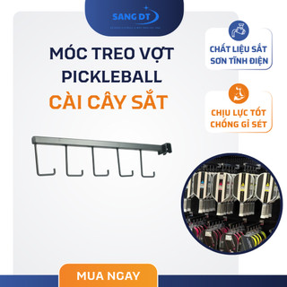 Thanh treo 5 râu trưng bày vợt pickleball, Móc treo vợt pickleball cài cây sắt 13x26mm sắt chống gỉ