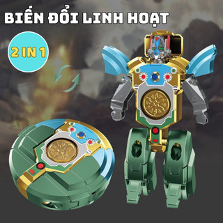 Đồ Chơi Con Quay Robot Tank Fidget Spinner Biến Hình Xe Tank Rùa Khủng Long 2In1 Giảm Căng Thẳng Đầu Xe Xoay 360 Độ