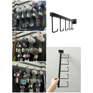 Móc treo vợt cầu lông, treo vợt pickleball cho cửa hàng, móc khoan vít trực tiếp móc sắt dơn tĩnh điện bền bỉ