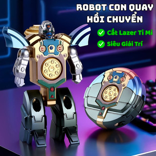Đồ Chơi Con Quay Robot Tank Fidget Spinner Biến Hình Xe Tank Rùa Khủng Long 2In1 Giảm Căng Thẳng Đầu Xe Xoay 360 Độ