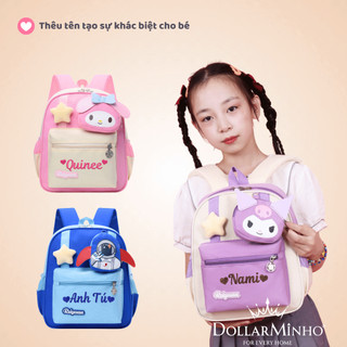 (Thêu Tên) Balo Mẫu Giáo Trẻ Em Dễ Thương Có Ví Mini Nhân Vật, Đi Học Đi Dã Ngoại Tiện Lợi