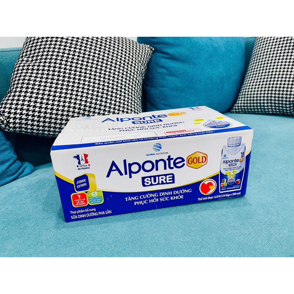 Sữa pha sẵn Alponte Gold Sure hộp 200ml 1 thùng 24 chai
