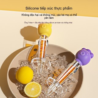 Youkebei Dụng cụ cho bé uống thuốc ống hút sữa cho bé chốsữa chống sặc có đầu silicon mềm 3 chi tiết tiết kèm hộp đựng