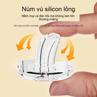 Youkebei Dụng cụ cho bé uống thuốc ống hút sữa cho bé chốsữa chống sặc có đầu silicon mềm 3 chi tiết tiết kèm hộp đựng