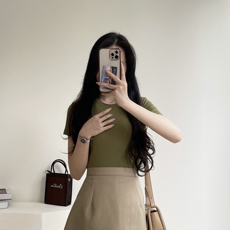 Áo len thun zip cộc tay mùa hè siêu mát Miha Studio