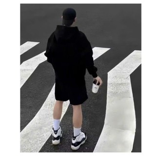 Set Bộ Hoodie Thể Thao Trơn Quần Cộc Phong Cách Đơn Gian Lịch Sự , Đồ Bộ Nam Thu Đông Chất Liệu Nỉ Ngoại Dày Dặn Mềm