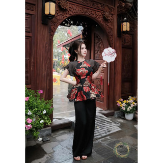Sét áo tơ gấm hoa+quần dài kèm bờm 💯💝đi CHƠI, đi LÀM ,đi du lịch sang chảnh, xinh XINH đẹp tuyệt vời !!😘