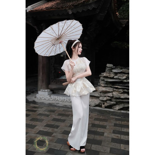 Sét áo tơ gấm hoa+quần dài kèm bờm 💯💝đi CHƠI, đi LÀM ,đi du lịch sang chảnh, xinh XINH đẹp tuyệt vời !!😘
