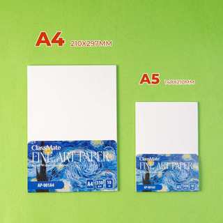 Tập 20 Tờ Giấy Vẽ Màu Nước GLOBAL ART 350GSM/300GSM Siêu Cứng Giấy Vẽ Vân Cold Cao Cấp Hợp Mọi Màu