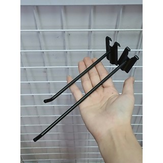 Móc Cài Lưới, Móc Treo Kệ Siêu Thị Tạp Hóa Móc Đơn Treo Phụ Kiện Bằng Sắt Sơn Tĩnh Điện Dày 5mm Loại 15cm,20cm