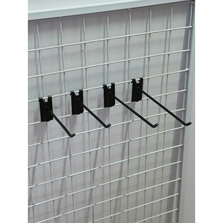 Móc Cài Lưới, Móc Treo Kệ Siêu Thị Tạp Hóa Móc Đơn Treo Phụ Kiện Bằng Sắt Sơn Tĩnh Điện Dày 5mm Loại 15cm,20cm