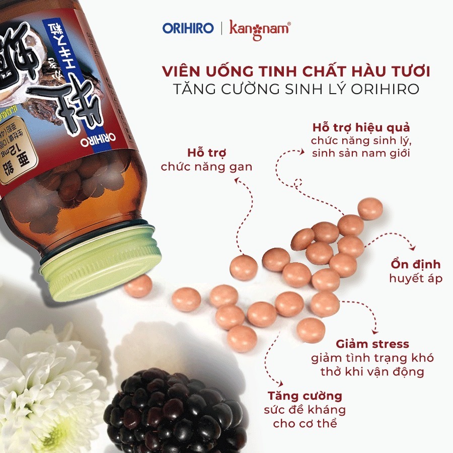 Viên uống Hàu tươi Orihiro 120 viên Nội địa Nhật Bản chính hãng, giúp tăng cường sinh lý nam Date xa