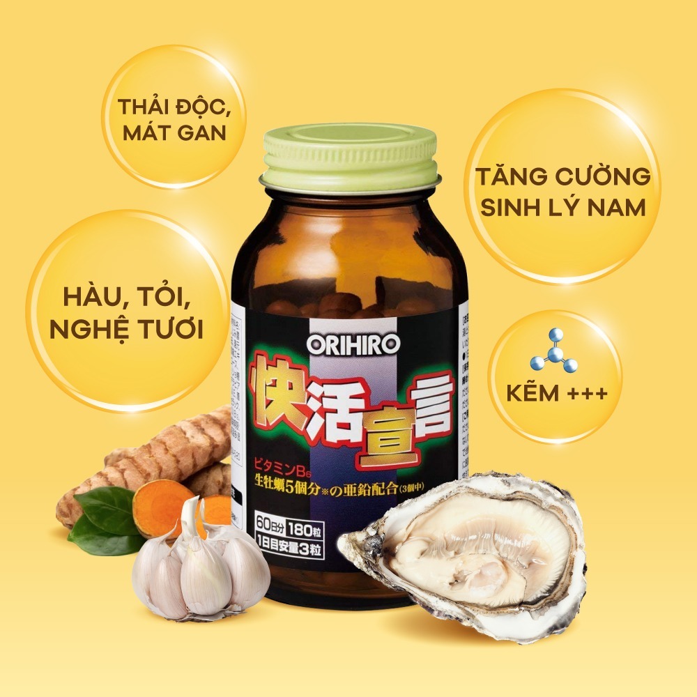 Viên uống Hàu tươi Orihiro 120 viên Nội địa Nhật Bản chính hãng, giúp tăng cường sinh lý nam Date xa