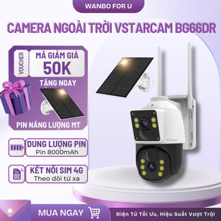 Camera Ngoài Trời Giám Sát Không Dây VSTARCAM BG66DR , Sử Dụng Năng Lượng Mặt Trời, Sử Dụng Sim 4G, Chống Nước