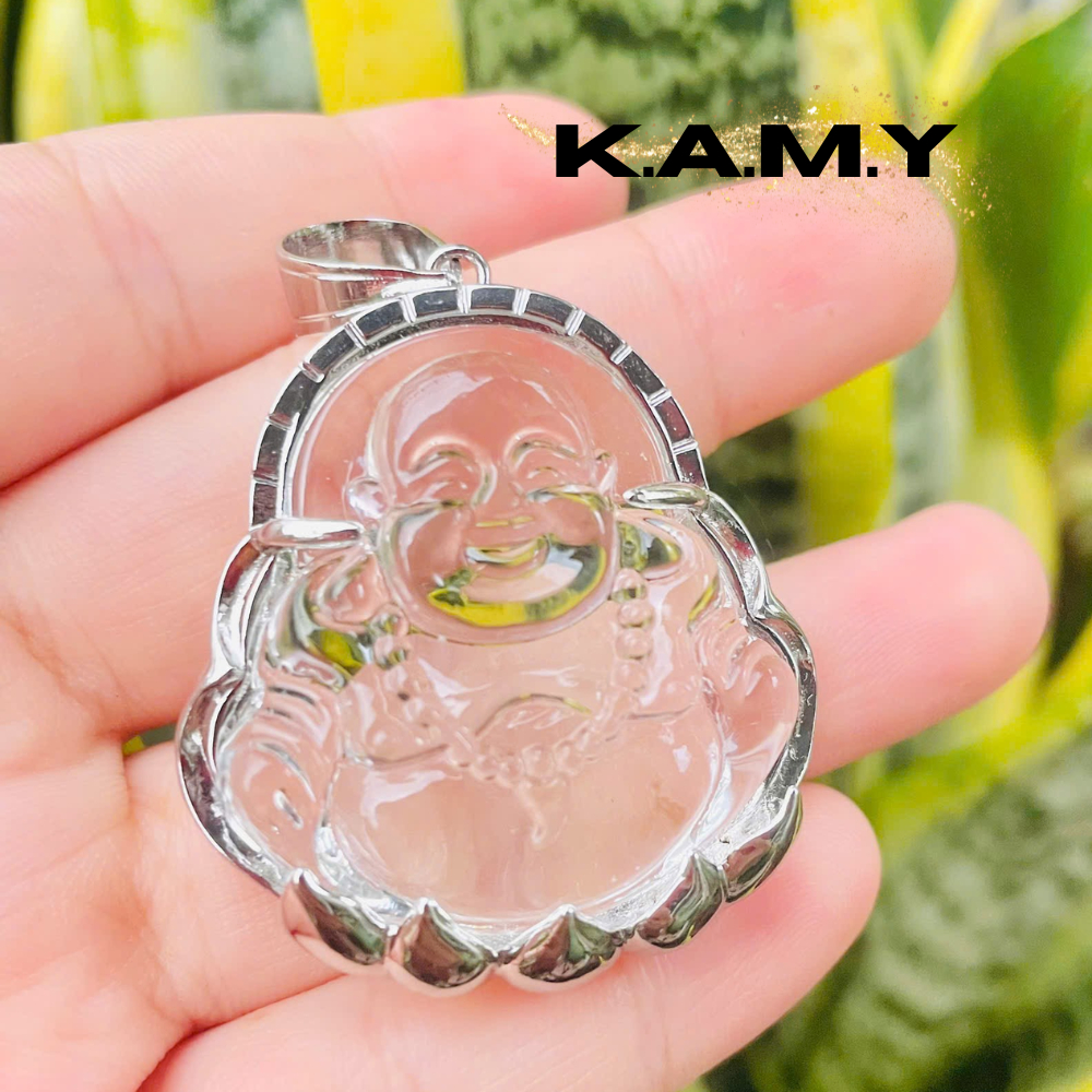 Mặt Dây Chuyền Phật Di Lặc Cười Pha Lê May Mắn  – Trang Sức May Mắn Bình An Phụ Kiện Phong Thủy