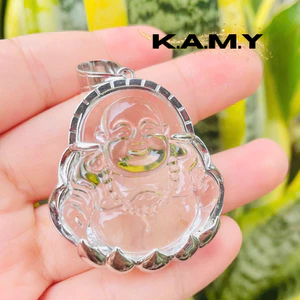 Mặt Dây Chuyền Phật Di Lặc Cười Pha Lê May Mắn – Trang Sức May Mắn Bình An Phụ Kiện Phong Thủy