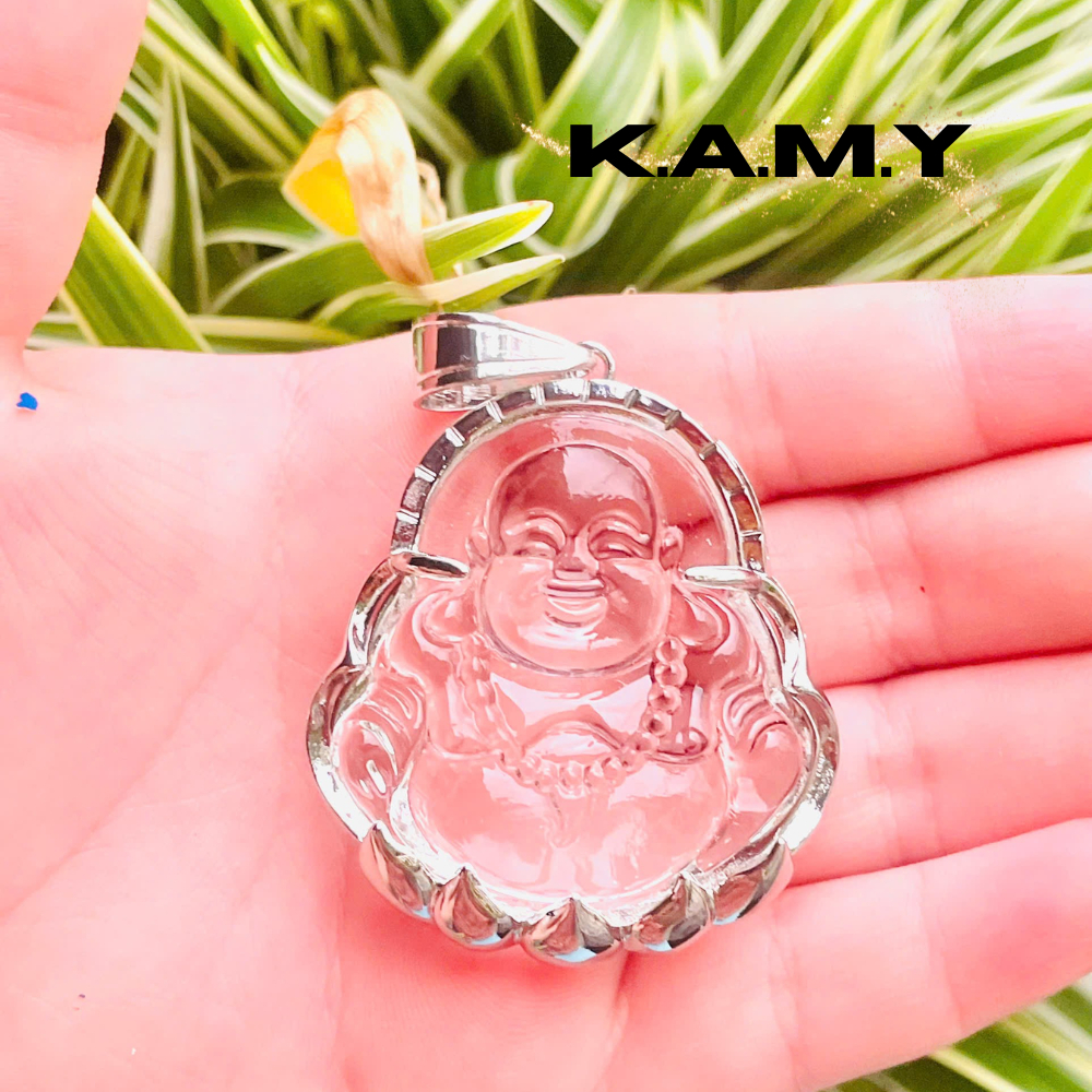 Mặt Dây Chuyền Phật Di Lặc Cười Pha Lê May Mắn  – Trang Sức May Mắn Bình An Phụ Kiện Phong Thủy