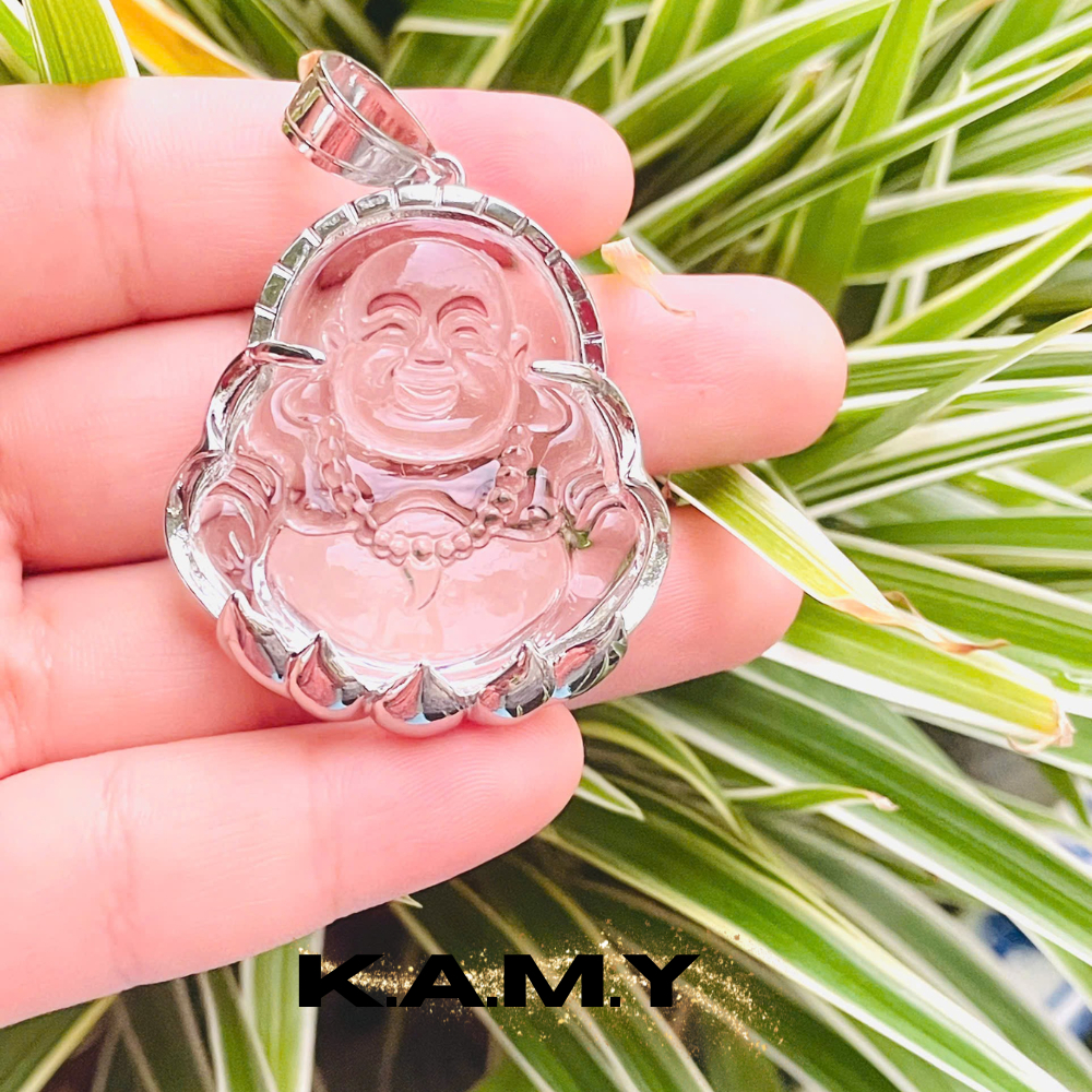 Mặt Dây Chuyền Phật Di Lặc Cười Pha Lê May Mắn  – Trang Sức May Mắn Bình An Phụ Kiện Phong Thủy