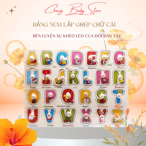 Bảng Núm Lắp Ghép Chữ Cái Tiếng Anh