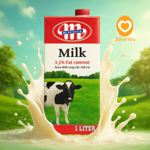Sữa tươi nguyên kem Ba lan Mlekovita 1L độ béo 3.5% rất ngon chuyên dùng pha chế