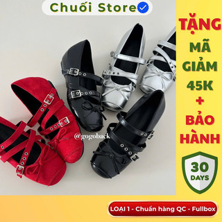 Giày bệt nữ da PU tổng hợp dệt vải đế cao su ôm chân vừa vặn mang êm dễ phối đồ