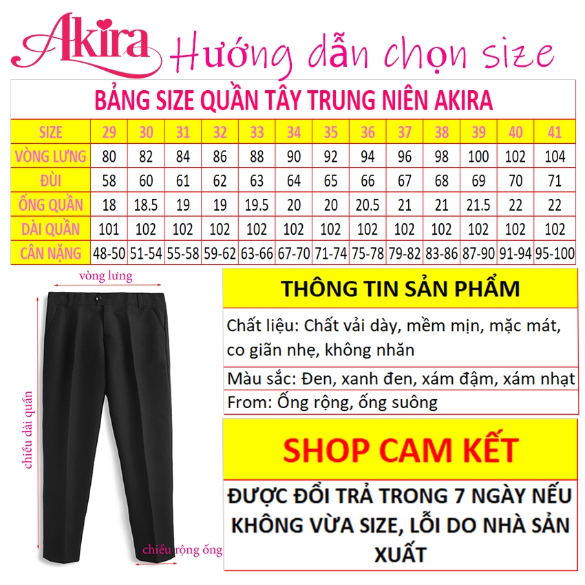 Quần tây nam trung niên cho bố, form chuẩn, chất liệu cao cấp sang trọng