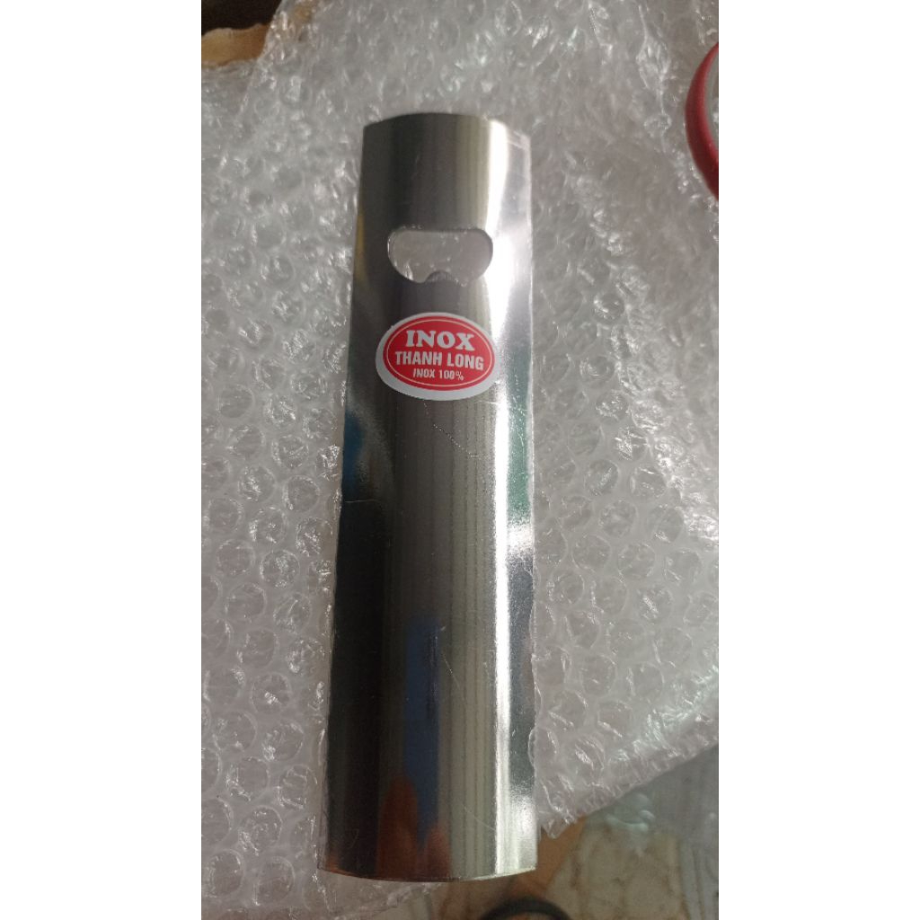 Cây Đập Nước Đá Vuông Bằng Inox Dài 20cm, Có Khe Khui Bia Nước Ngọt