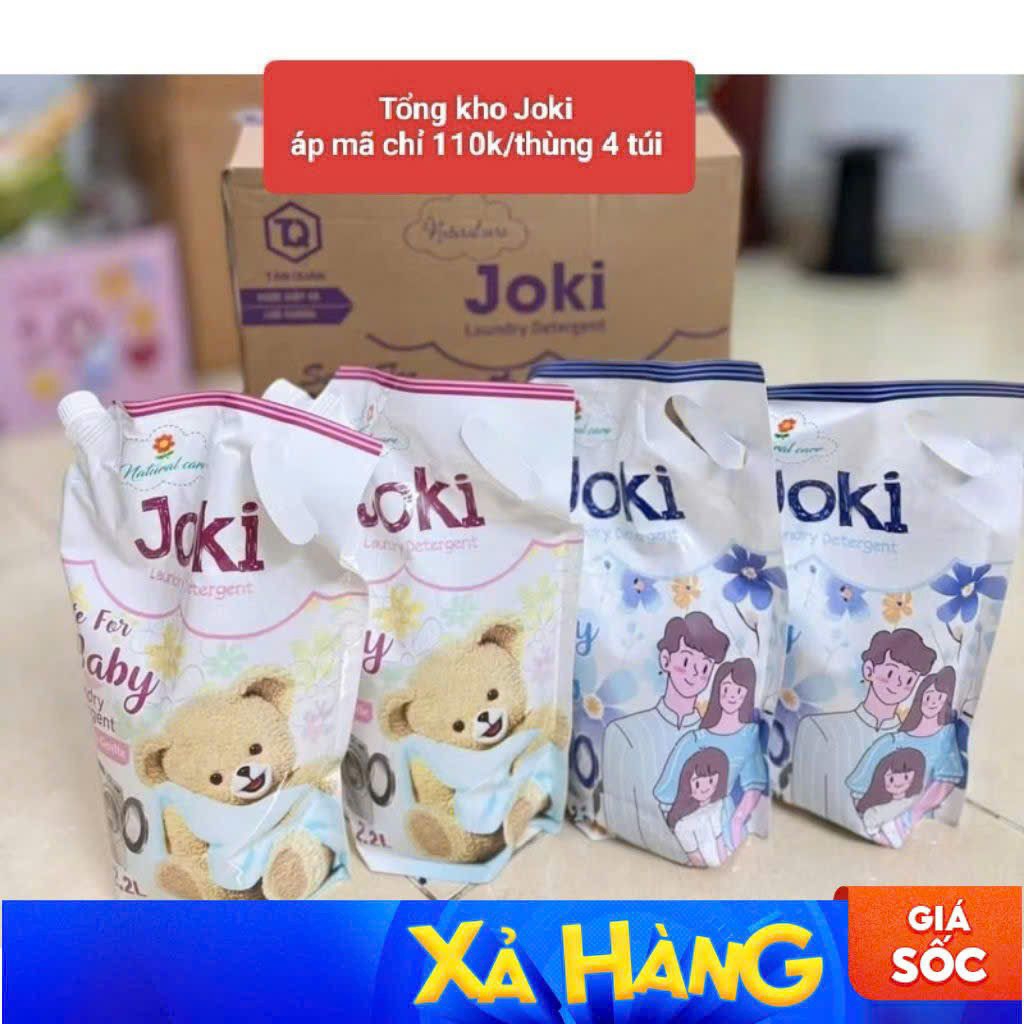 [ sỉ combo thùng 4 túi chỉ 129k ] Nước giặt JOKI 2.2 kg an toàn cho da ...
