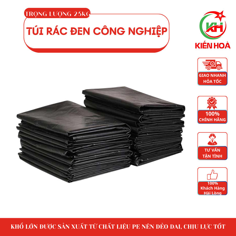 Túi rác đen công nghiệp – Bóng, dày, khổ lớn, GIÁ XƯỞNG [SỈ BAO 25KG ...