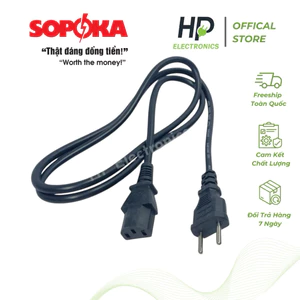 Dây nguồn đa năng SOPOKA 1200w 1.4m cho Máy tính, Nồi cơm điện, Ấm siêu tốc, Bàn ủi, Bếp điện từ,…