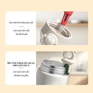 Youkebei Cọ Bình Silicon Đa Năng Làm Sạch Bình Sữa 4 Trong 1 Bằng Silicon Cao Cấp Phù hợp với tất cả các loại bình sữa