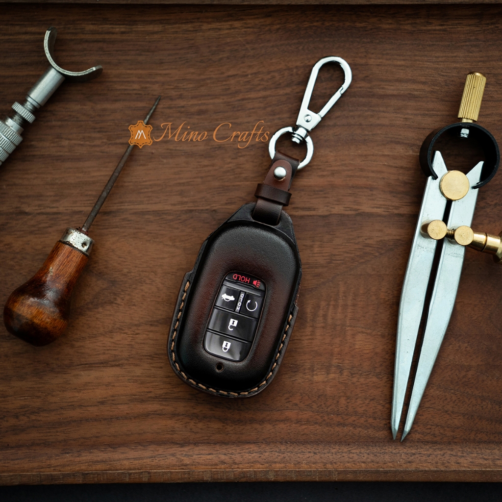 Mino Crafts - Bao chìa khóa Honda City  Civic Accord thủ công cao cấp - Da Bò Nhập Khẩu