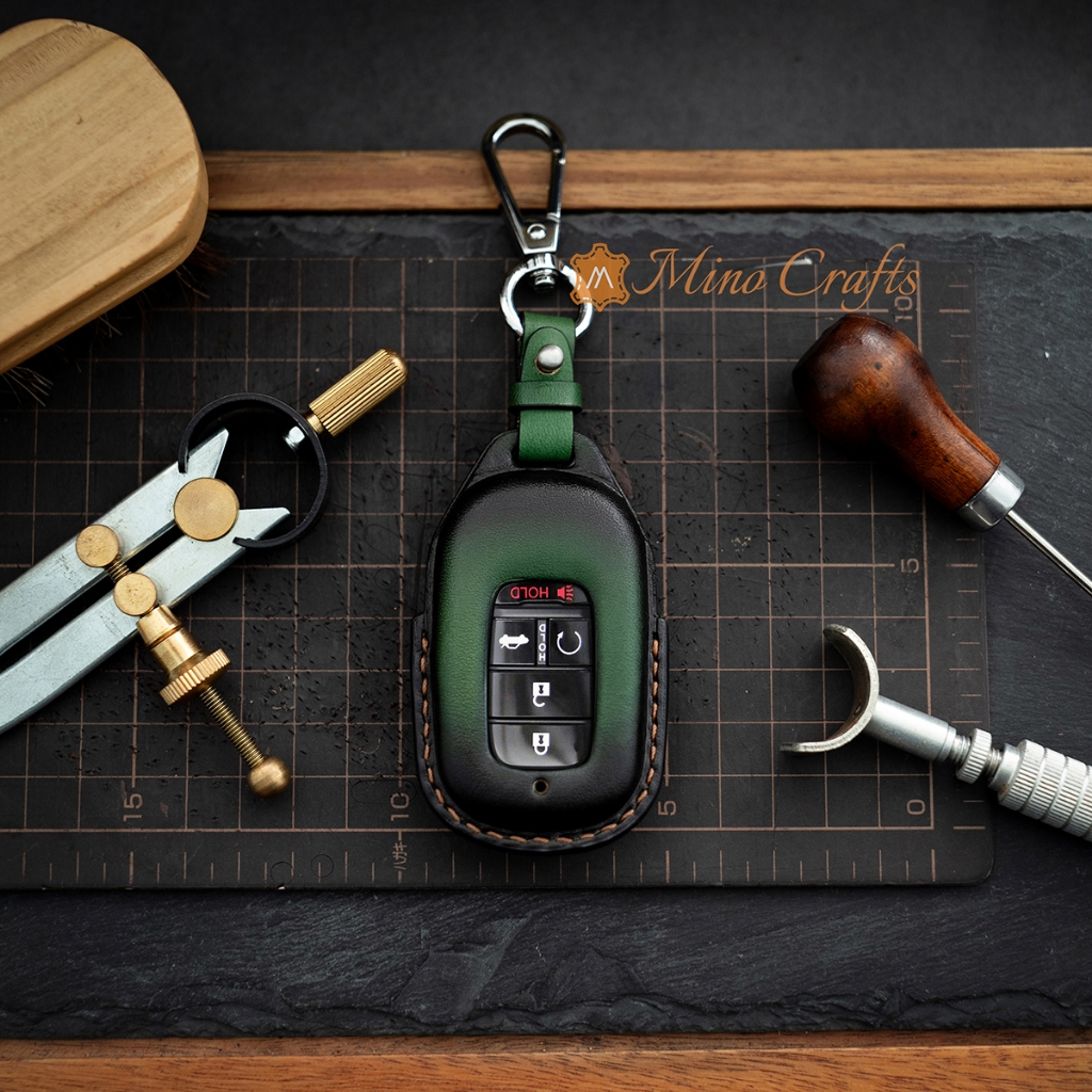 Mino Crafts - Bao chìa khóa Honda City  Civic Accord thủ công cao cấp - Da Bò Nhập Khẩu