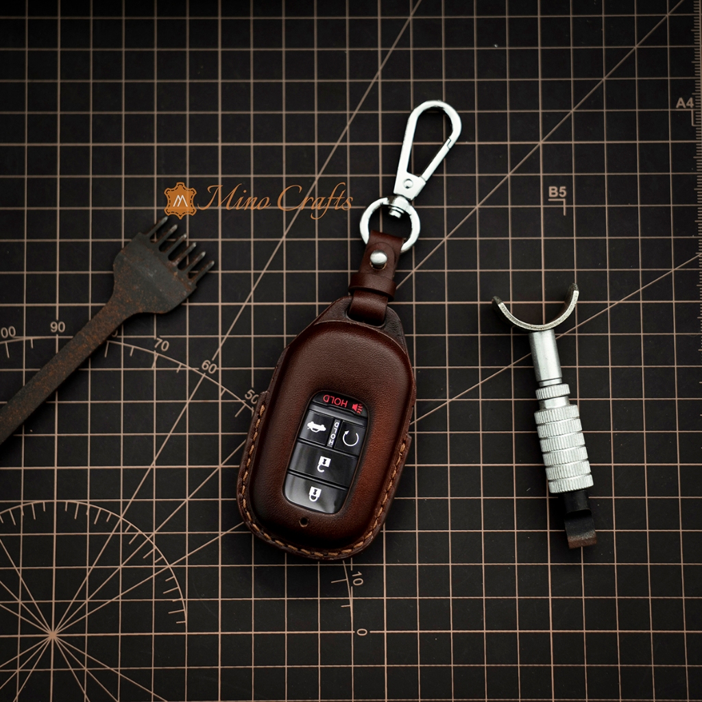 Mino Crafts - Bao chìa khóa Honda City  Civic Accord thủ công cao cấp - Da Bò Nhập Khẩu