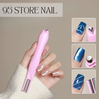 Nam châm 3 in 1 màu hồng đẩy mắt mèo tạo hình nhiều kiểu