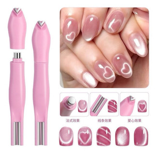 Nam châm 3 in 1 màu hồng đẩy mắt mèo tạo hình nhiều kiểu