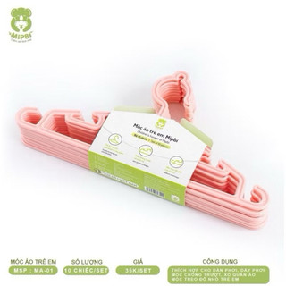 Set 10 móc treo quần áo, treo đồ Mipbi cao cấp
