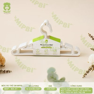 Set 10 móc treo quần áo, treo đồ Mipbi cao cấp