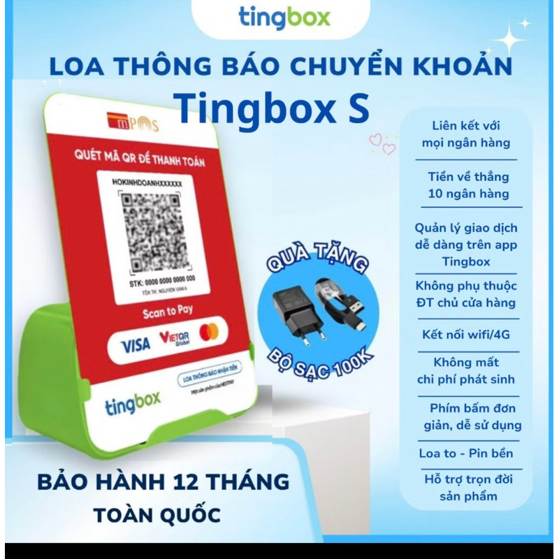 Loa Tingbox S | Loa đọc thông báo chuyển khoản nhận tiền về trực tiếp ...