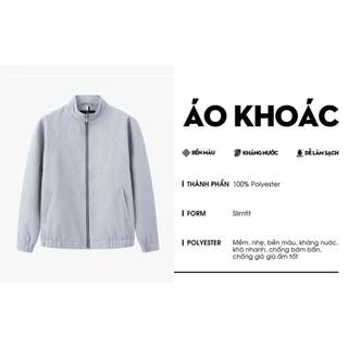 [T7_ĐỒNG GIÁ 469K] Áo Khoác Gió Nam 8AG2T040 Biluxury Chất Vải DTY Cao Cấp Chống Nhăn, Chống Gió Giữ Ấm Cơ Thể